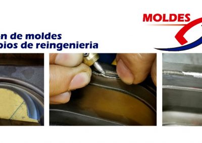 Reparación de molde industrial para inyección de plástico.